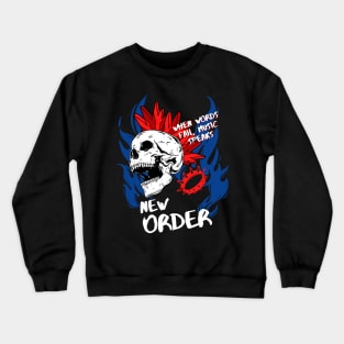 new order ll music speaks Crewneck Sweatshirt